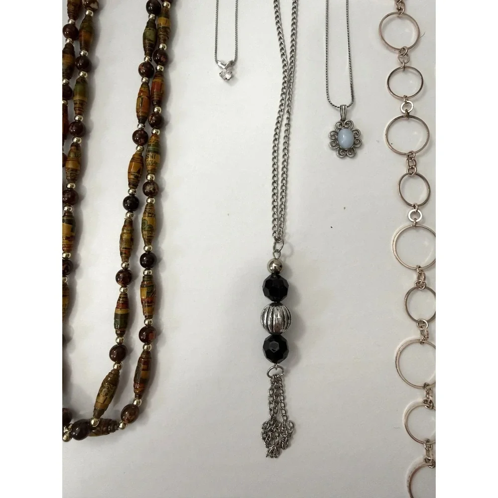Vintage 13pc Costume Jewelry Lot Necklaces Gold & Silver Tones